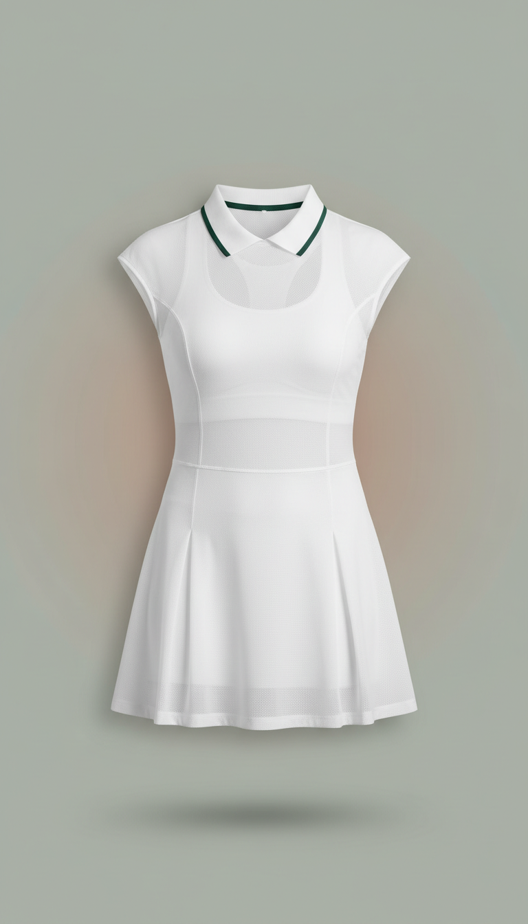 Aktivkleid in Chalk mit Racerback